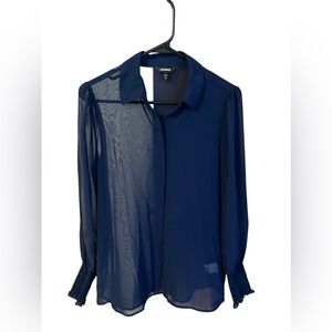 Express dress top navy blue size small